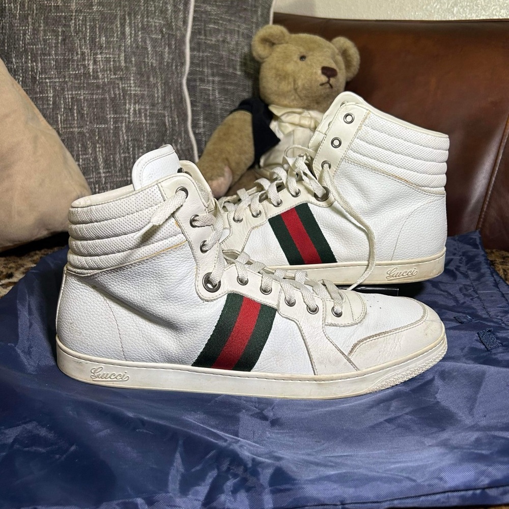 Gucci Ace Signature High Leather 12 G US 13